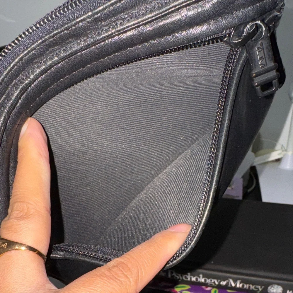 Tumi Black Leather Toiletry Bag